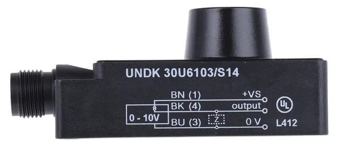 BAUMER ELECTRIC- UNDK 30U6103/S14 / UNDK30U6103S14, ULTRASONIC SENSOR, 100-1000MM RANGE, M12 CONNECTOR